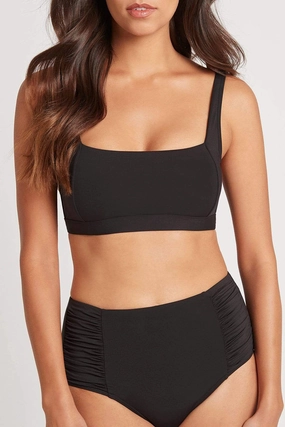 Eco Square Neck Bra Black