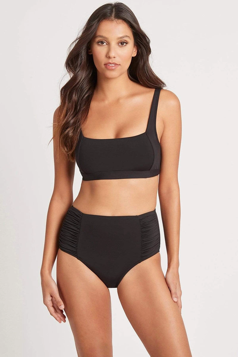 Eco Square Neck Bra Black