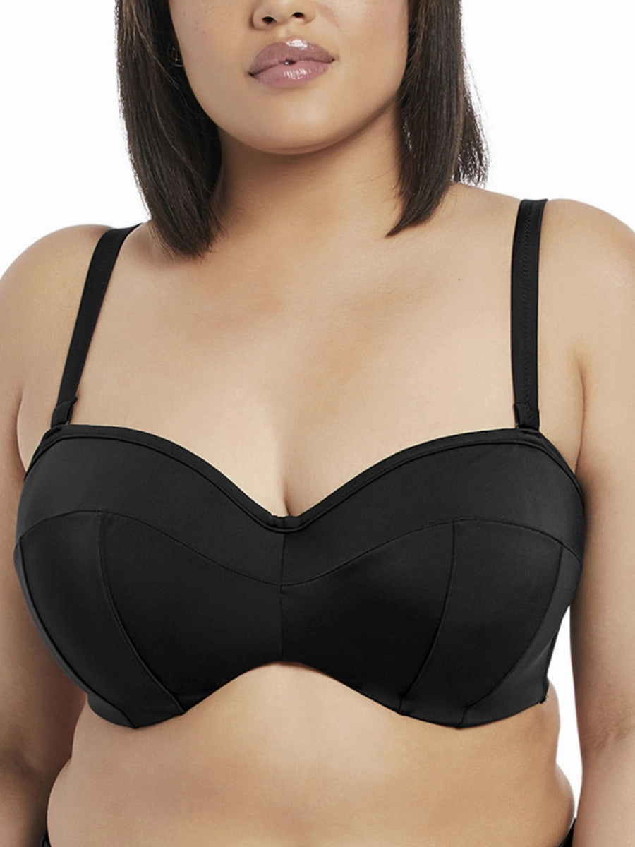 Essentials Multiway Bandeau Bikini Top - Black