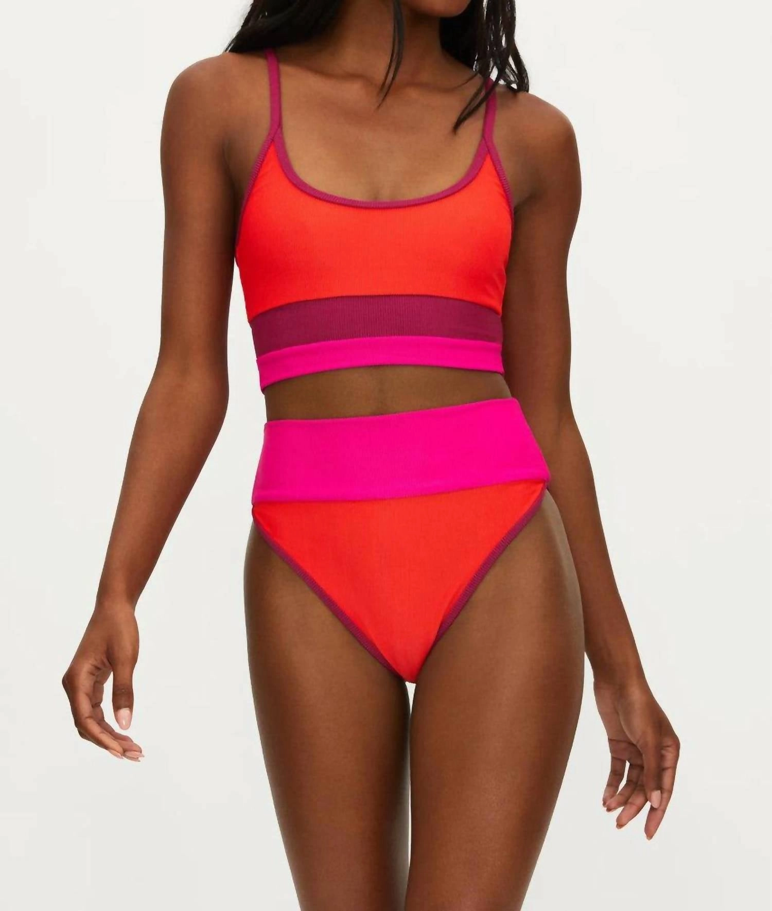 Eva Colorblock Top In Be Mine Colorblock