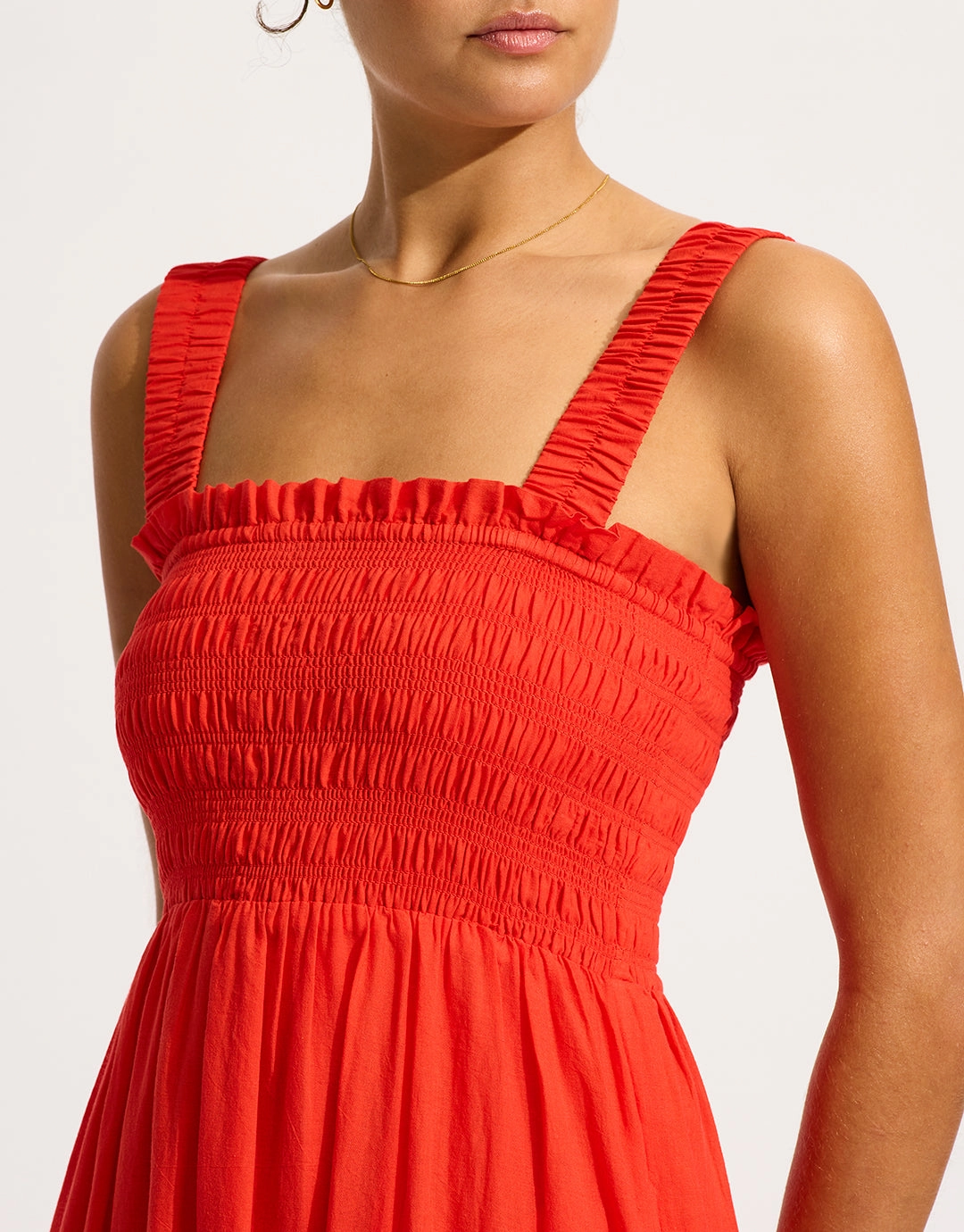 Faithful Midi Dress - Flame
