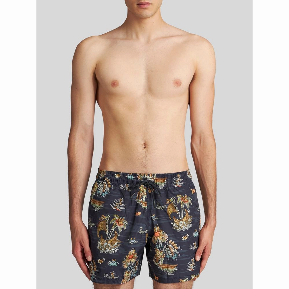FIGURATIVE PATTERN SWIM SHORTS