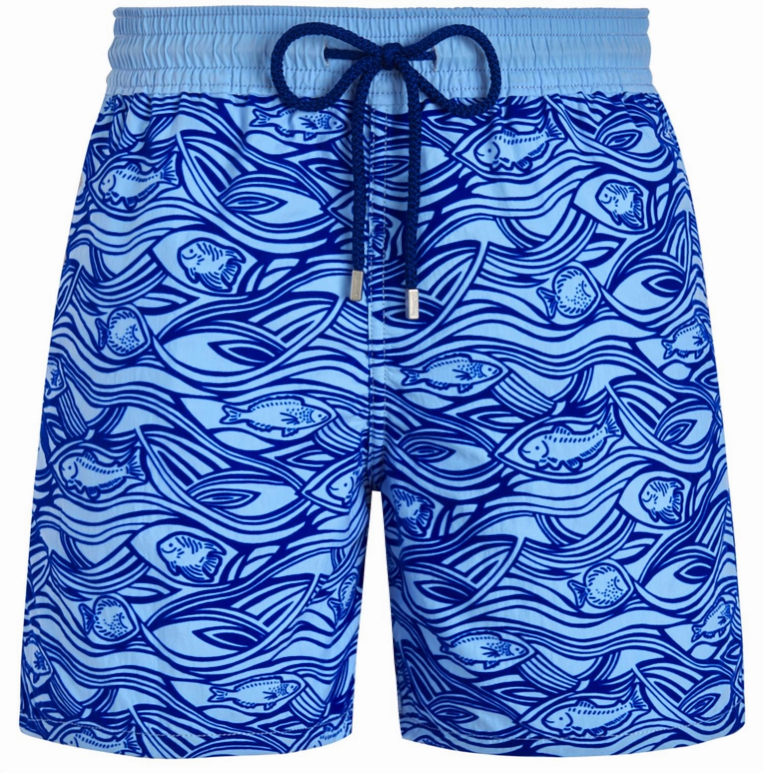 Flocked Aquarium Swim Shorts In Flax Flower
