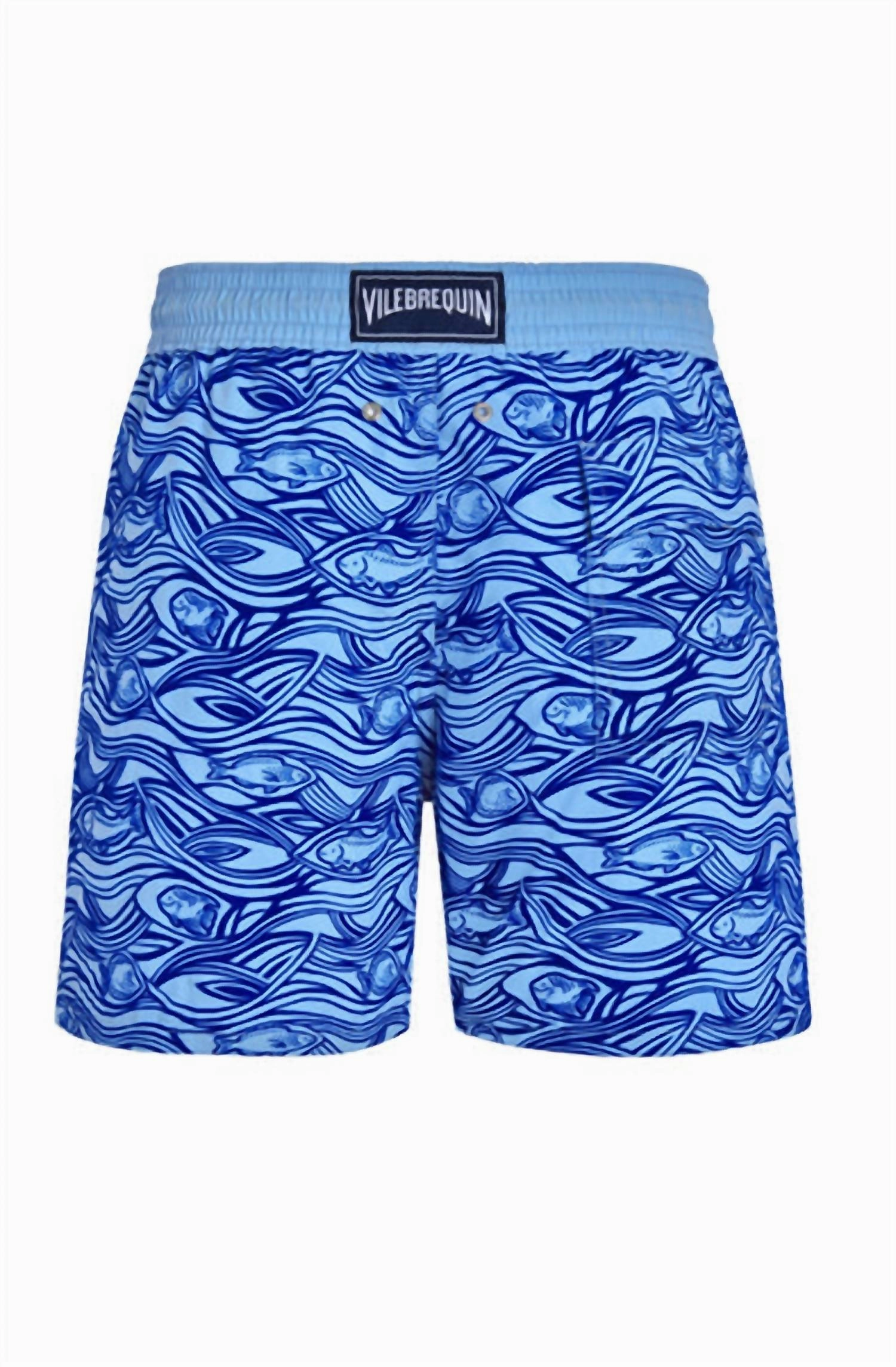 Flocked Aquarium Swim Shorts In Flax Flower