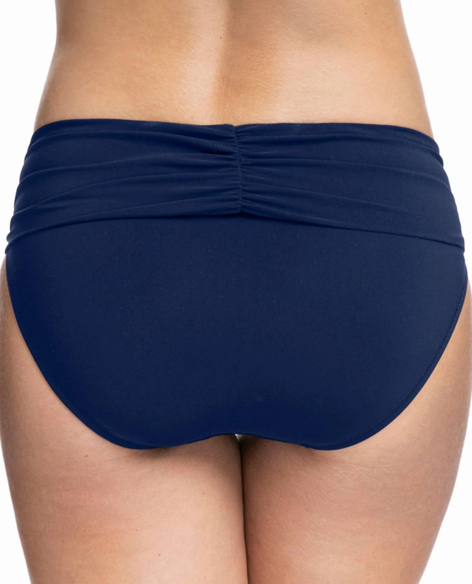 Fold Over Tankini Bottom In Tutti Frutti Navy