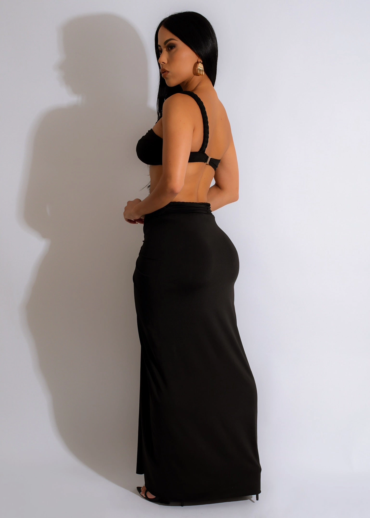 Full Moon In Paris Skirt Set Black