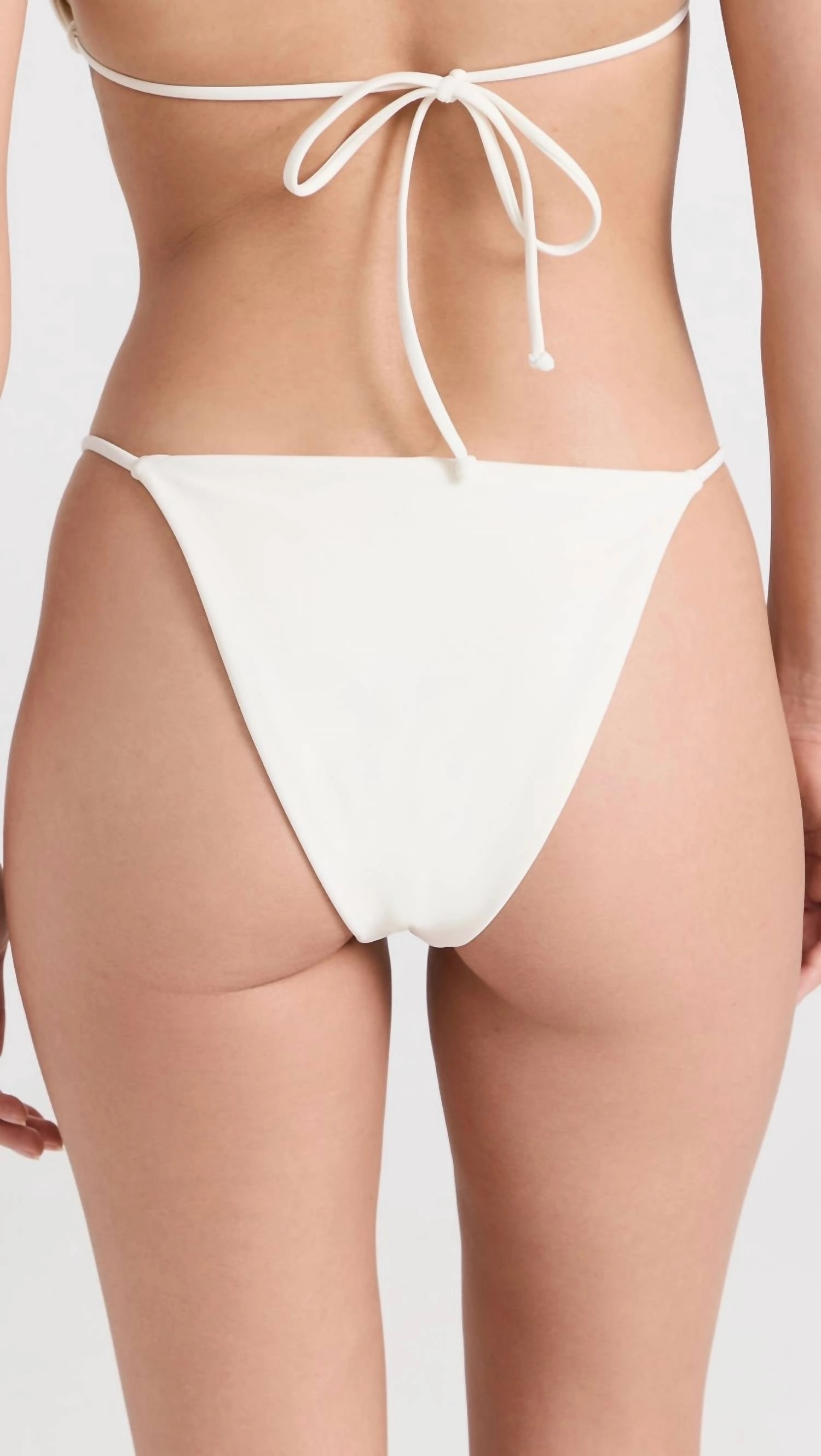 Giada Bikini Bottoms In Off White Crystal