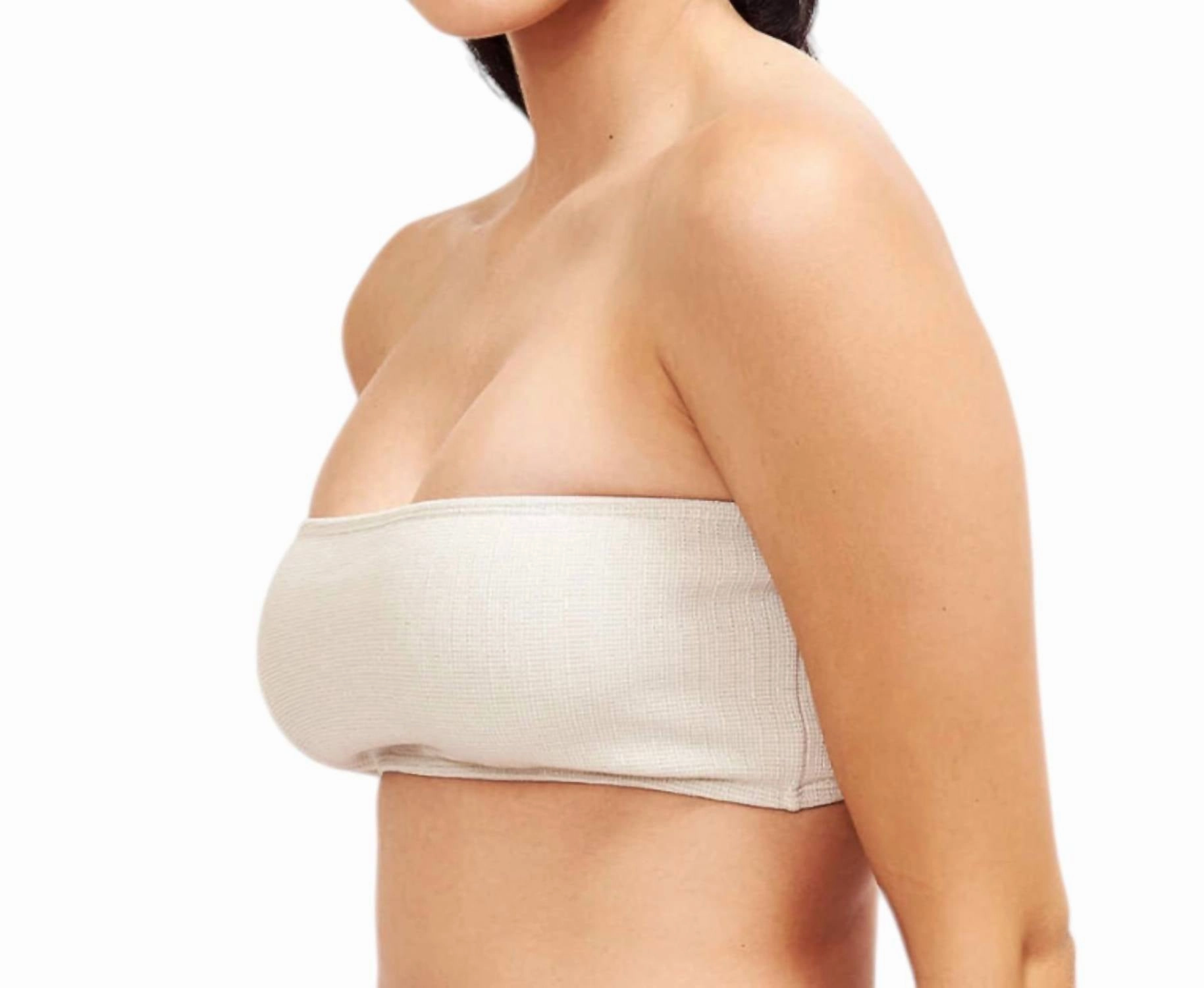 Giovanna Bandeau Bikini Top In Platinum