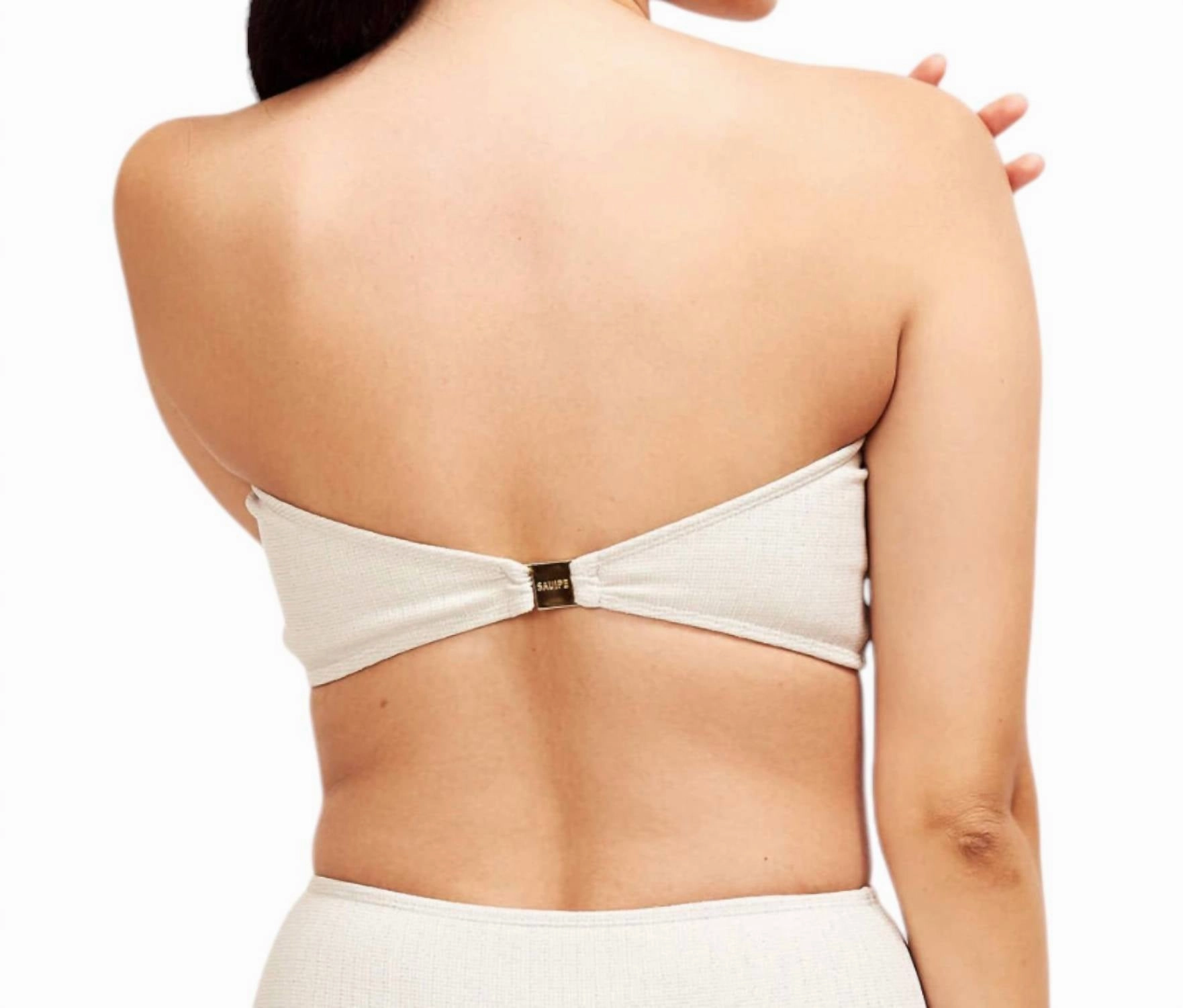 Giovanna Bandeau Bikini Top In Platinum