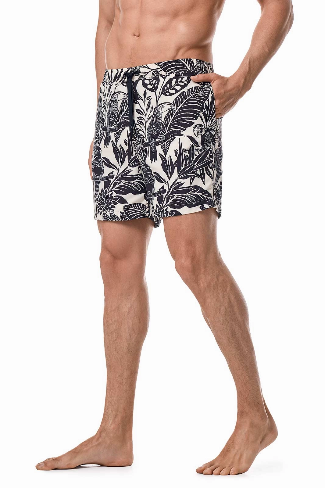 Harrison - Mens 5.5" Inseam Swim Trunk | Moonlit Tropics
