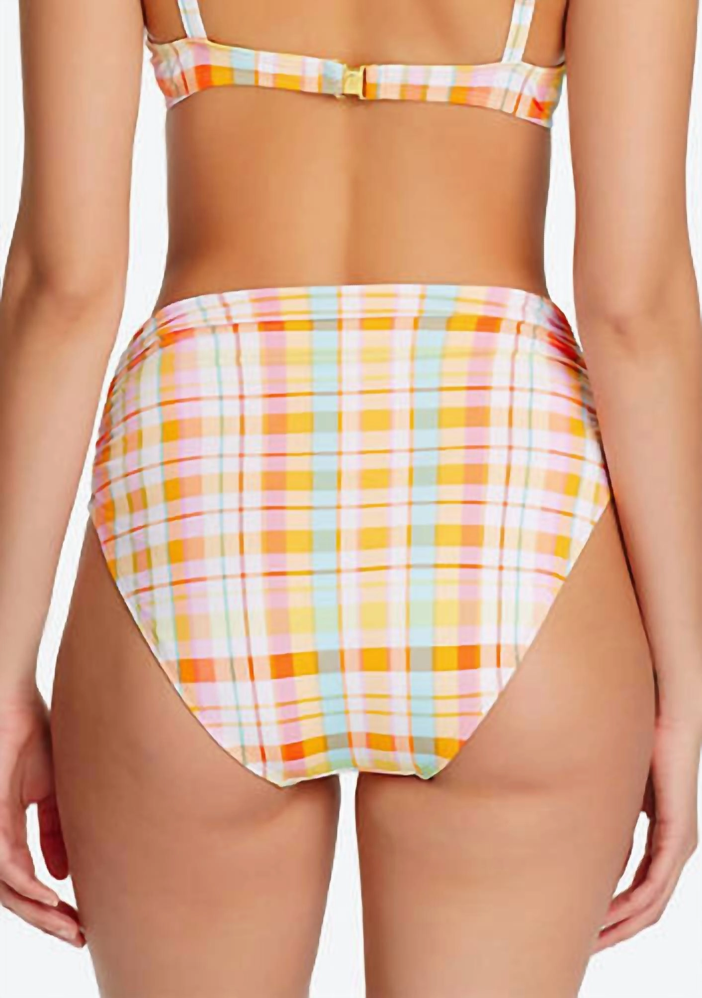 Hip To Be Square High Waist Swim Bottoms In Yellow Multi