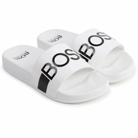 Hugo Boss Aqua Slides White