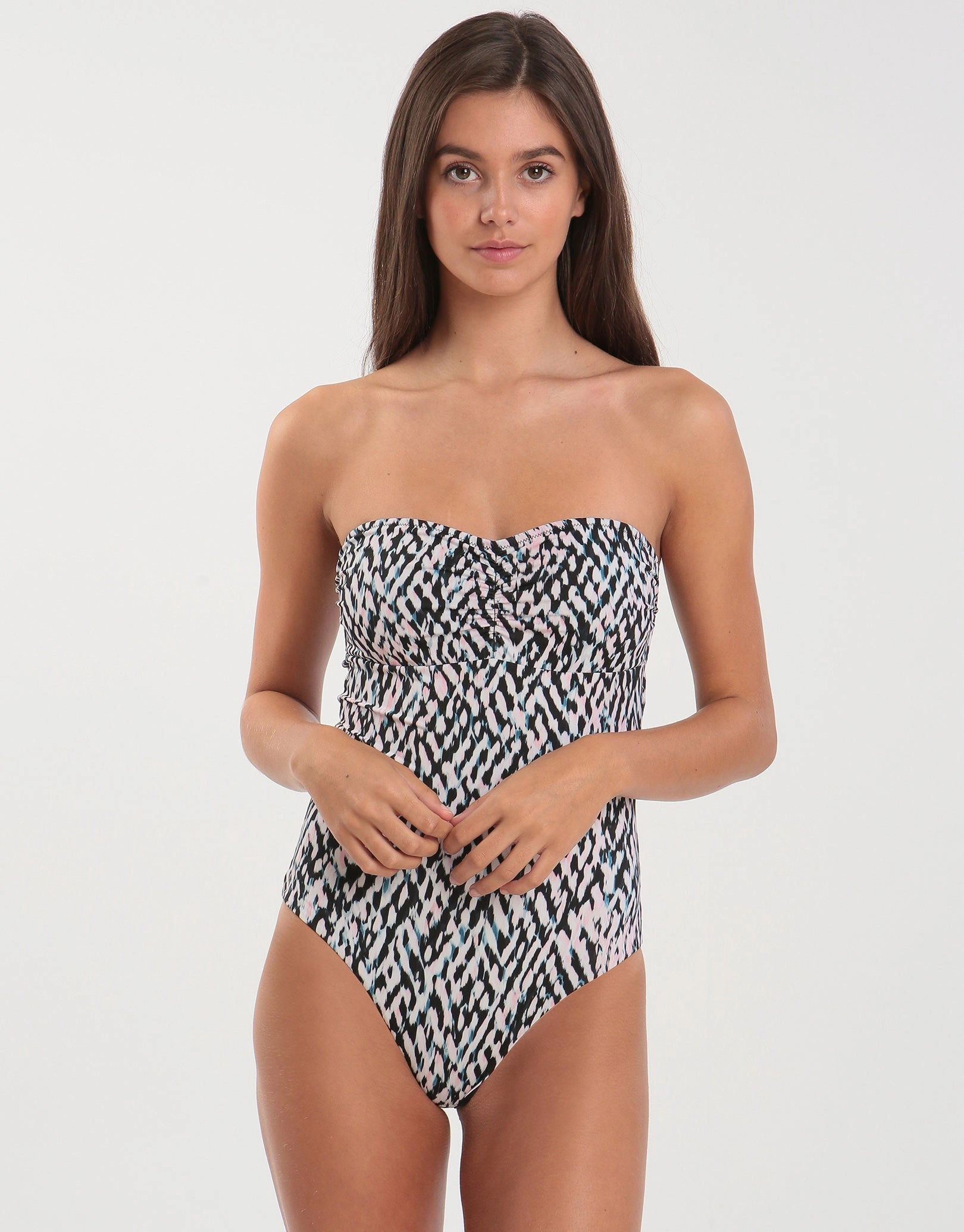 Ida Bandeau Swimsuit - Abstract