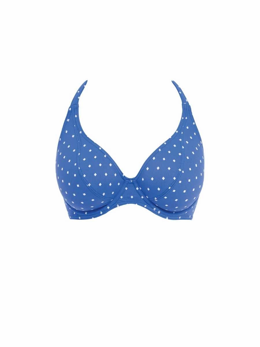 Jewel Cove Halter Bikini Top - Azure