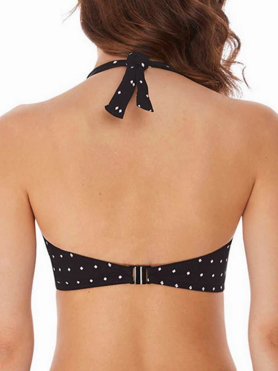 Jewel Cove Halter Bikini Top - Black