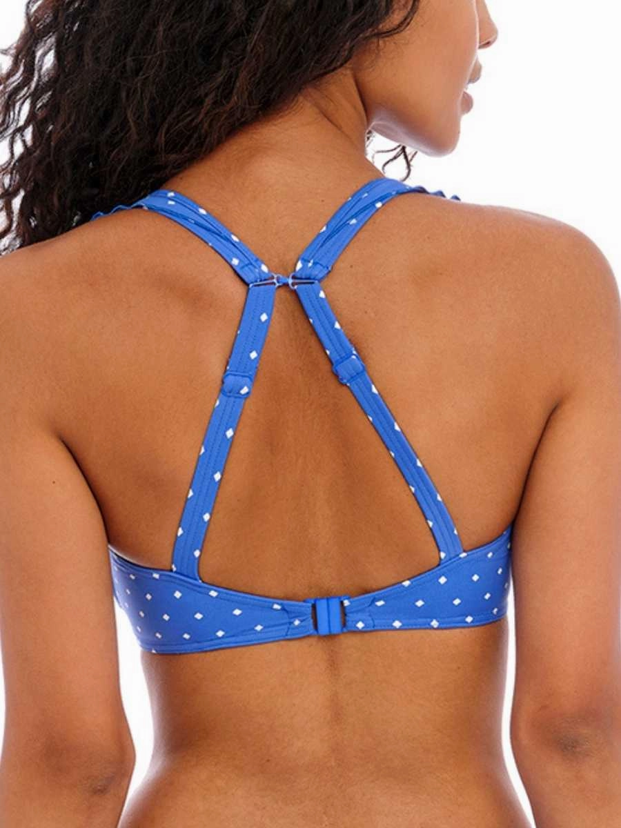 Jewel Cove High Apex Bikini Top - Azure