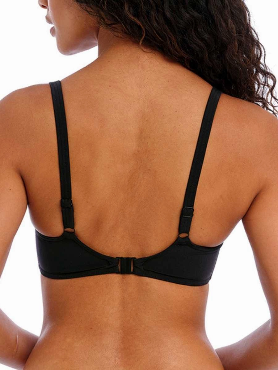 Jewel Cove Sweetheart Bikini Top - Plain Black