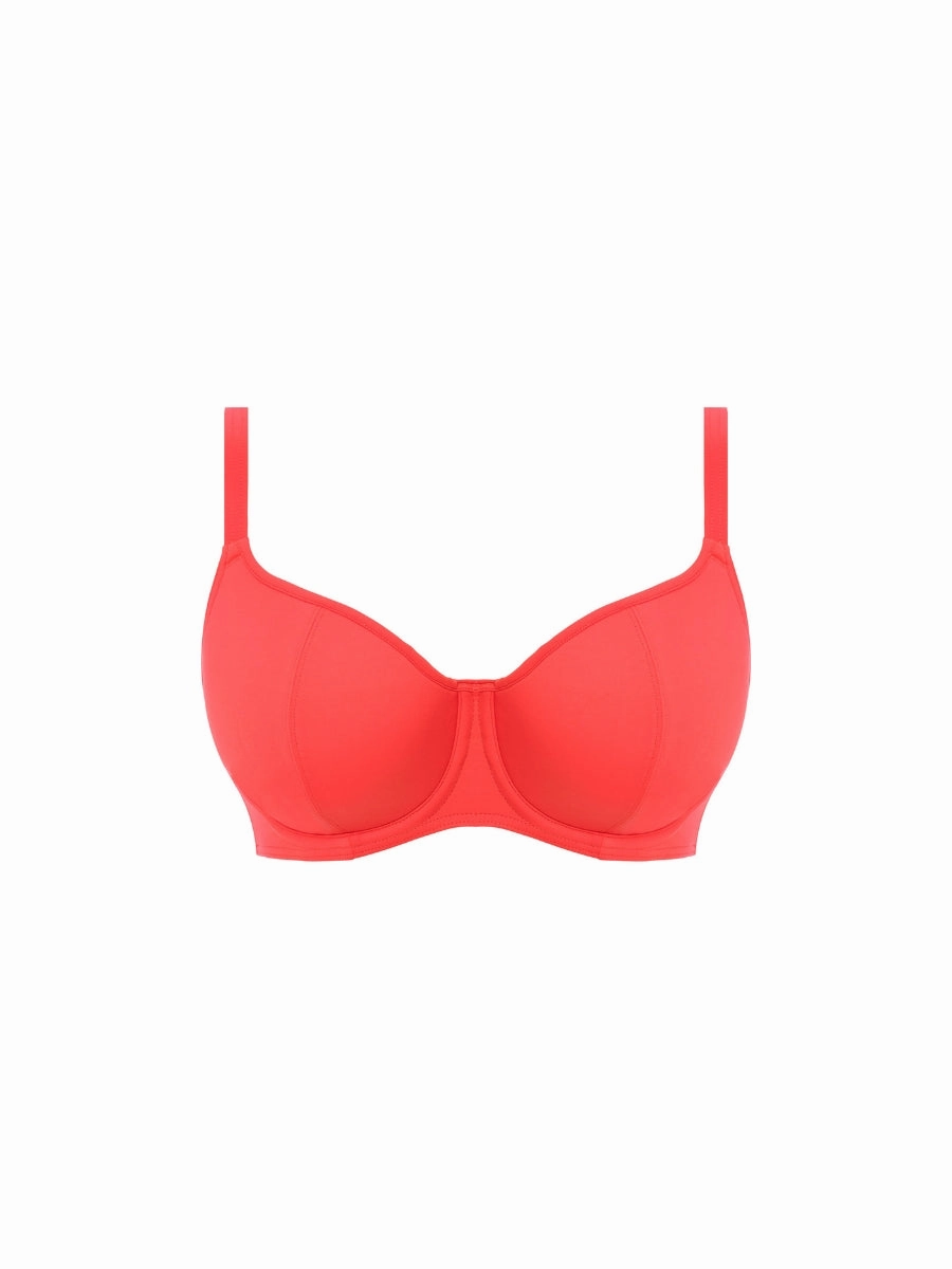 Jewel Cove Sweetheart Bikini Top - Plain Sunset