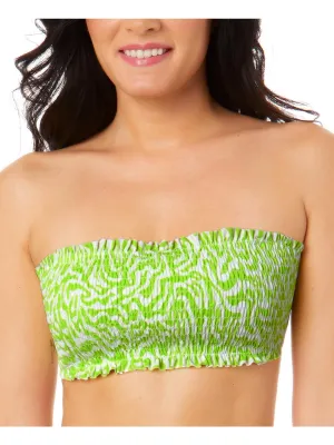 Juniors Zoorama Womens Animal Print Bandeau Bikini Swim top