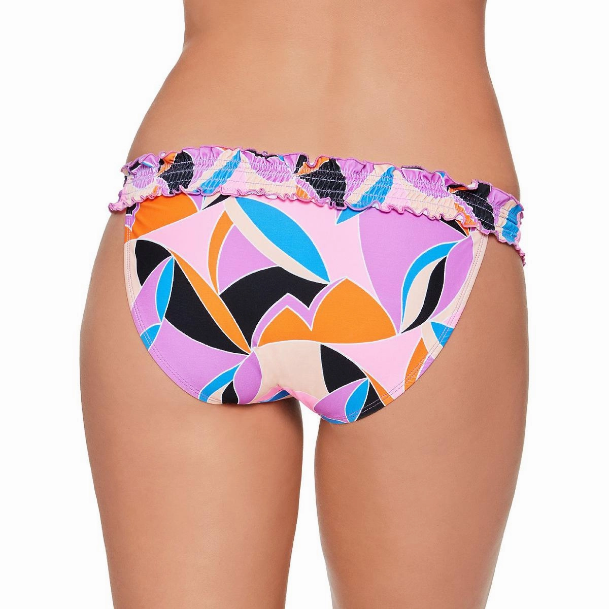 Juniors Kaleidescope Womens Hipster Smocked Swim Bottom Separates