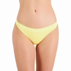 Juniors Love Bikini Womens Ribbed Solid Swim Bottom Separates
