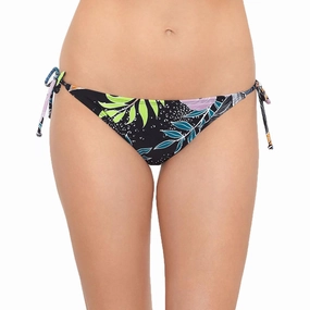 Juniors Night Life Womens Side Tie Printed Swim Bottom Separates