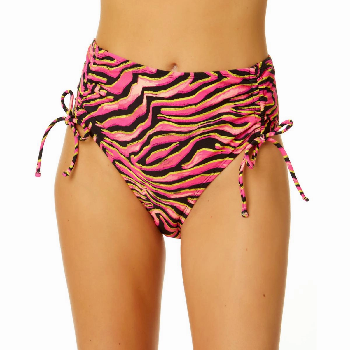Juniors Womens High Waist Cinched Swim Bottom Separates