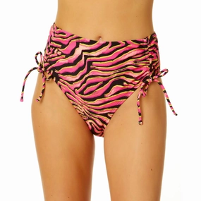 Juniors Womens High Waist Cinched Swim Bottom Separates