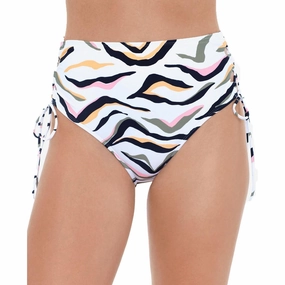 Juniors Womens High Waist Printed Swim Bottom Separates