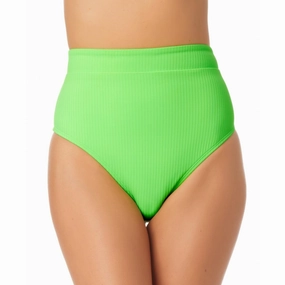 Juniors Womens High Waist Ribbed Swim Bottom Separates