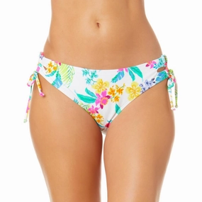 Juniors Womens Side Tie Floral Print Swim Bottom Separates