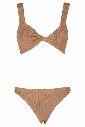 Juno Bikini - Metallic Cocoa