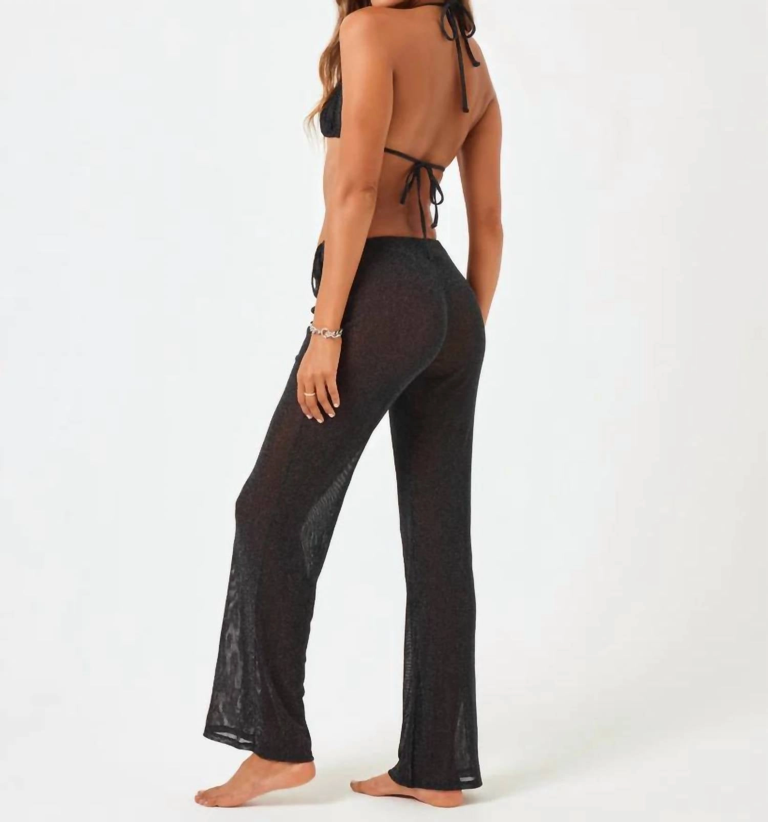 Kari Beach Cover Up Pants In Black