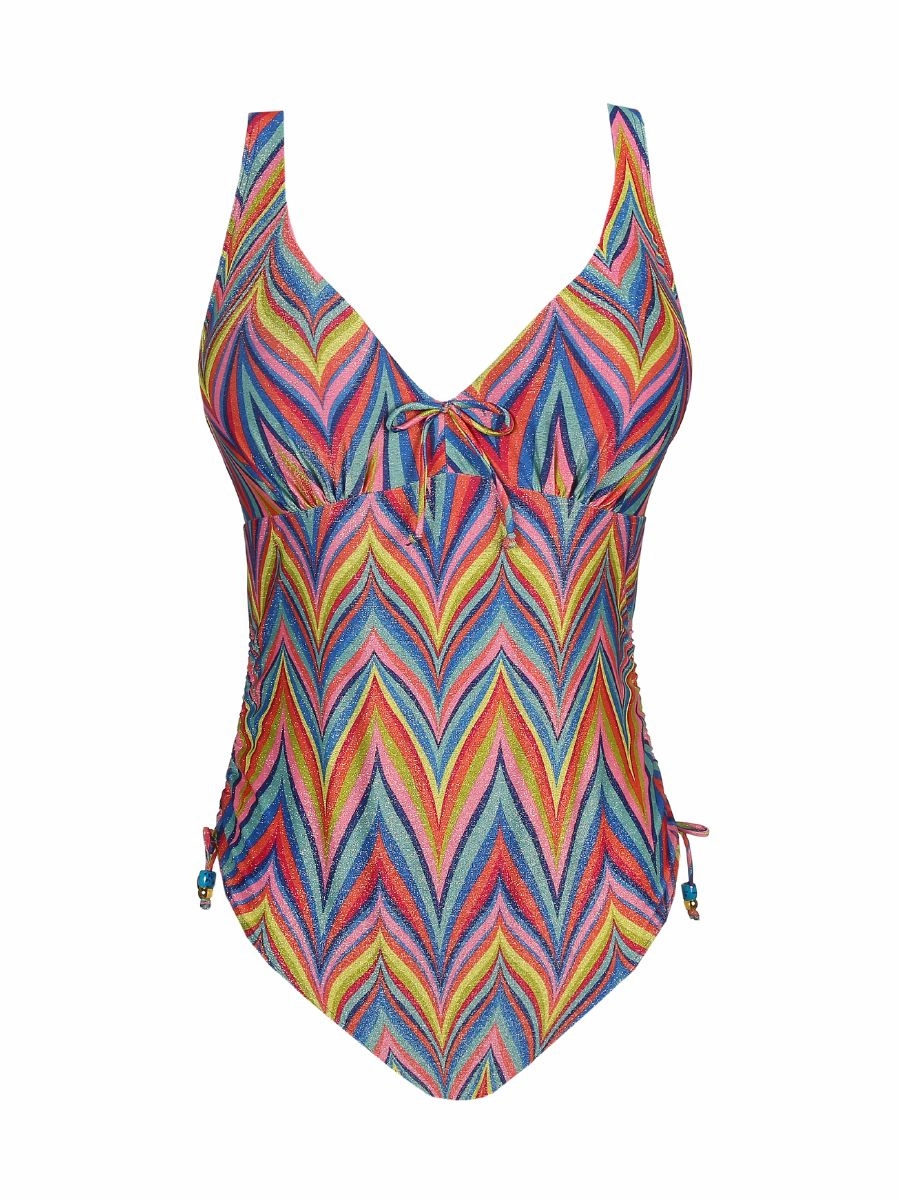 Kea Plunge Swimsuit - Rainbow Paradise