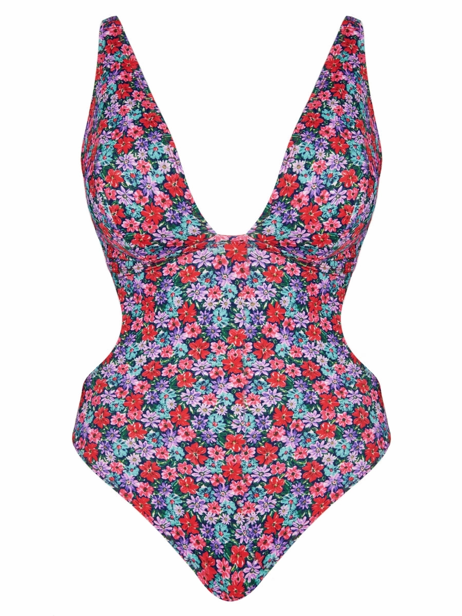 Kitsch Kate Non Wired Swimsuit - Floral Print