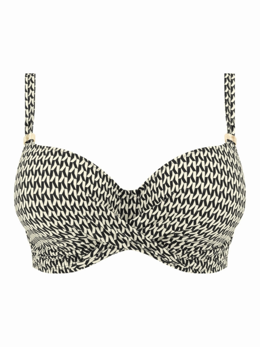 Koh Lipe Full Cup Bikini Top - Black & Cream