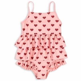 Konges Sl?jd Amour Pink Manuca Frill Swimsuit Grs