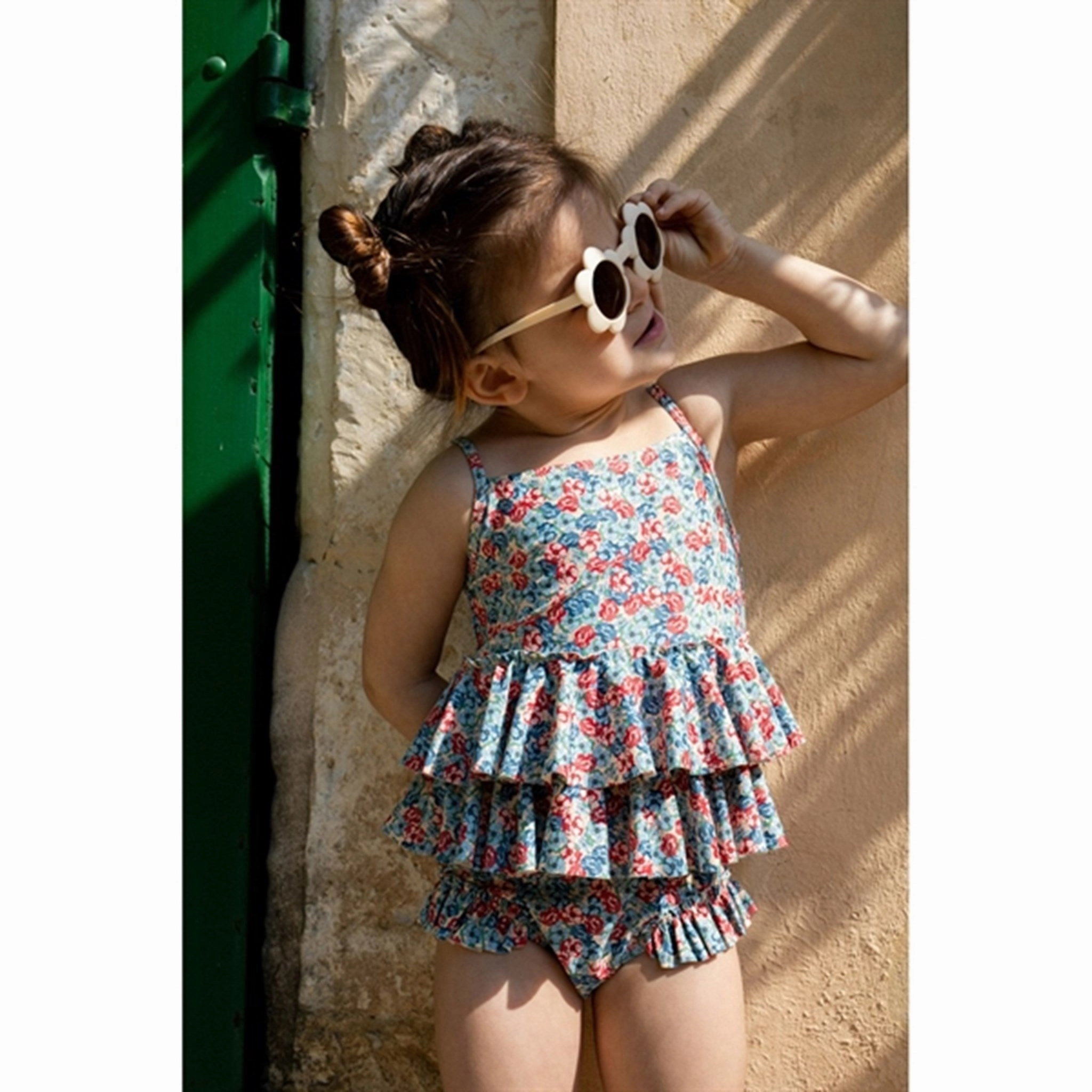Konges Sl?jd Manuca Frill Swim Suit Rosie Blue