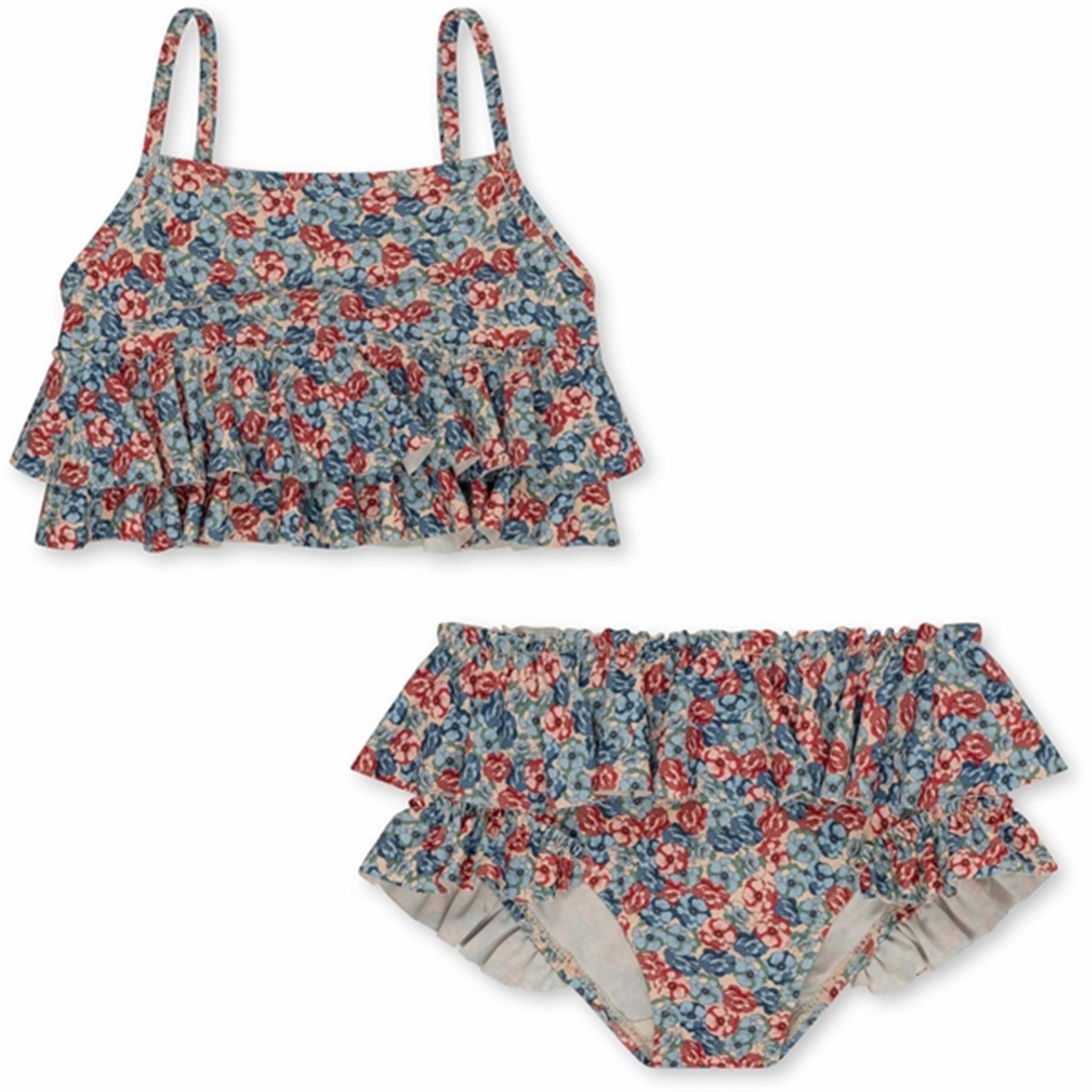 Konges Sljd Manuca Frill Bikini Rosie Blue
