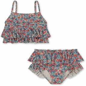 Konges Sljd Manuca Frill Bikini Rosie Blue