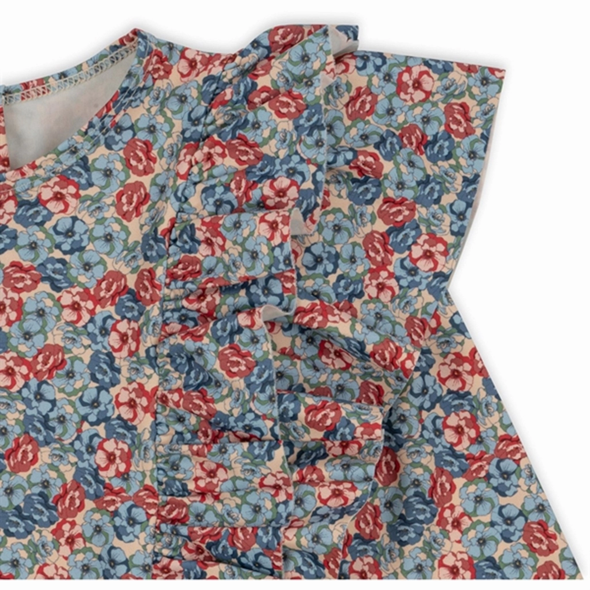 Konges Sljd Manuca Frill Swim Blouse Rosie Blue