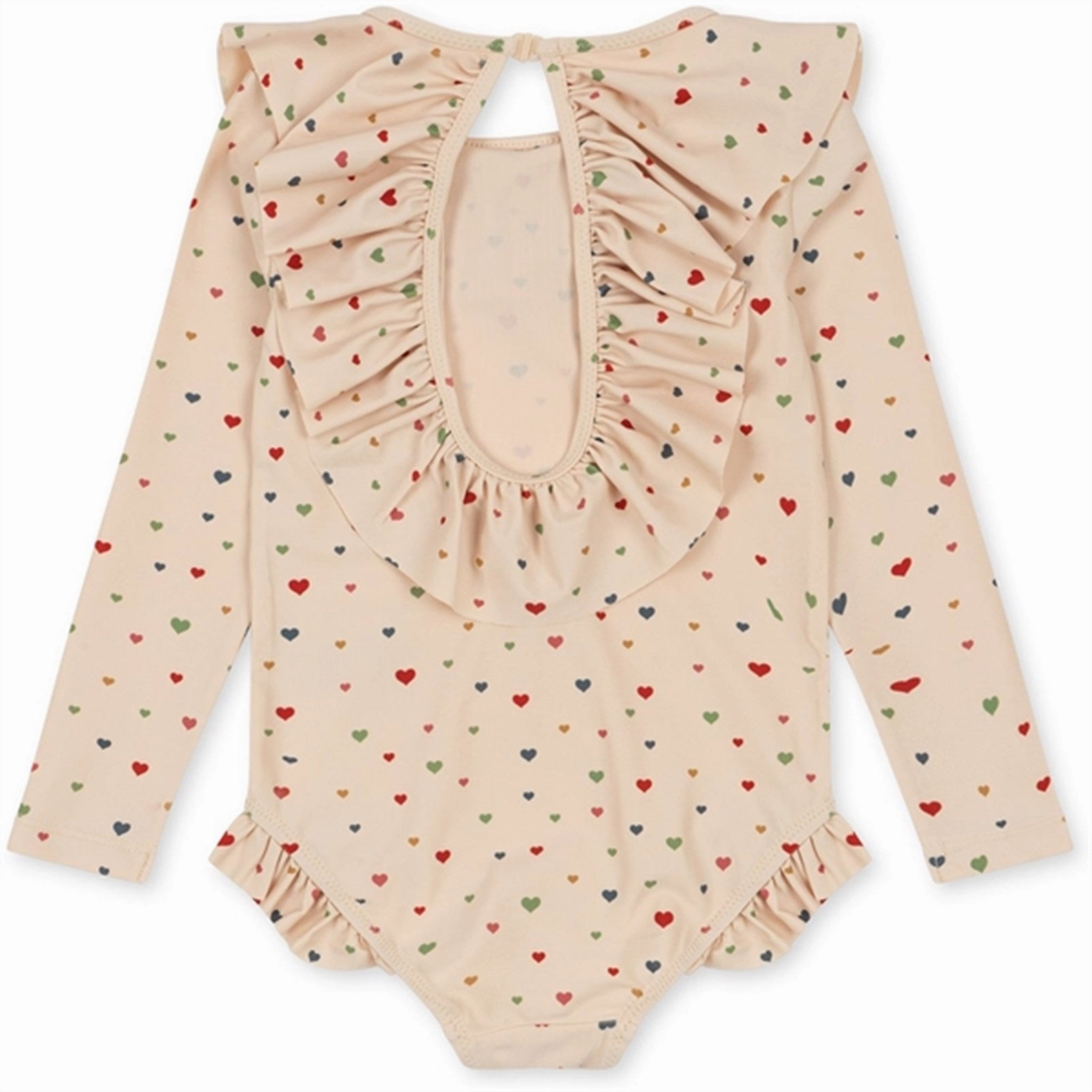 Konges Sljd Multi Hearts Manuca Frill Swimsuit
