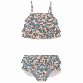 Konges Sljd Unicorn Blue Manuca Frill Bikini