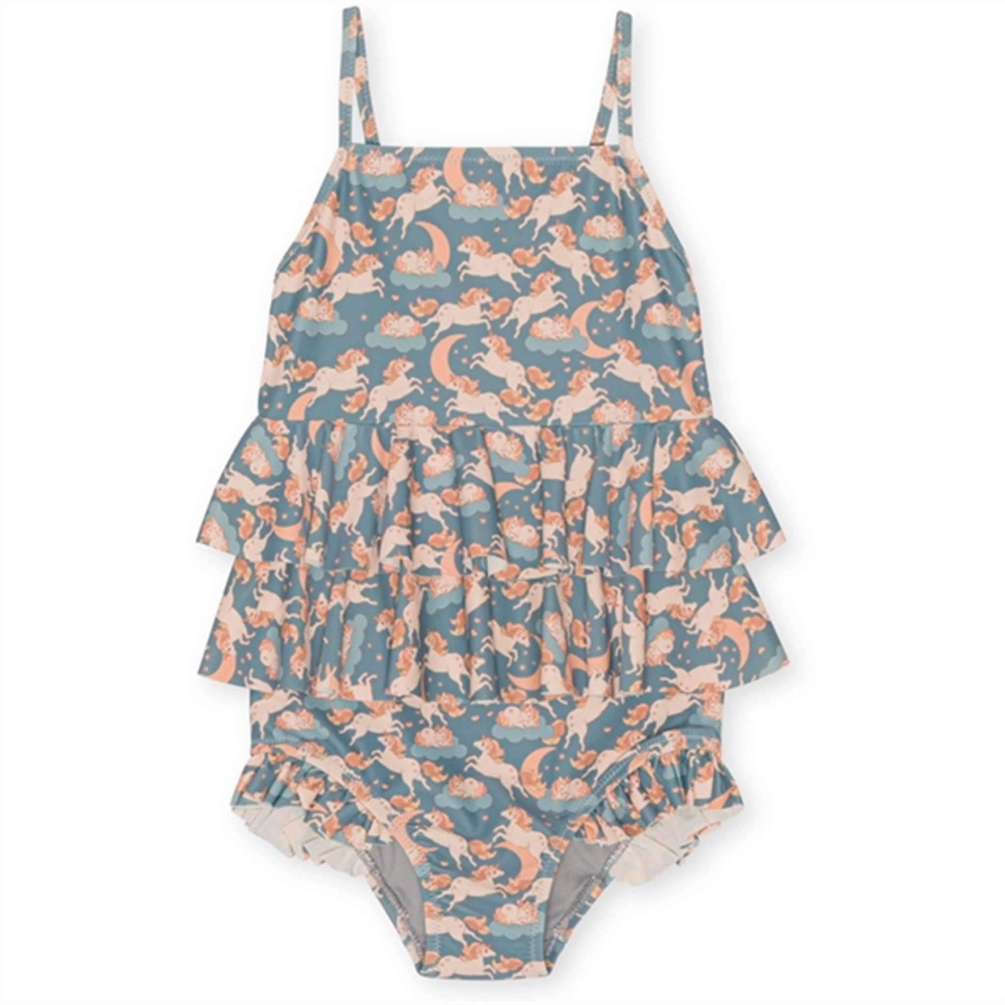 Konges Sljd Unicorn Blue Manuca Frill Swimsuit