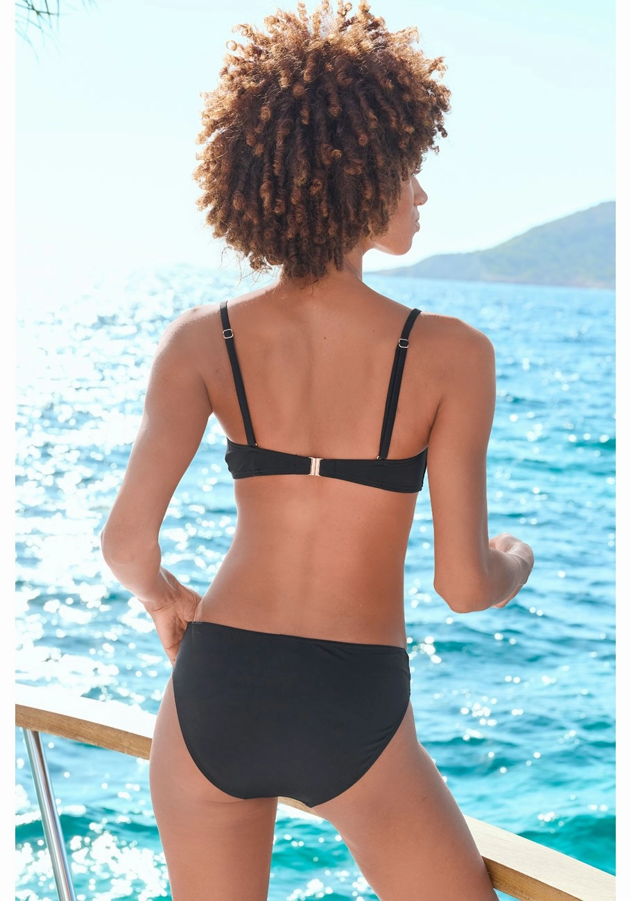LASCANA Women's Button Detail Bandeau Bikini Top