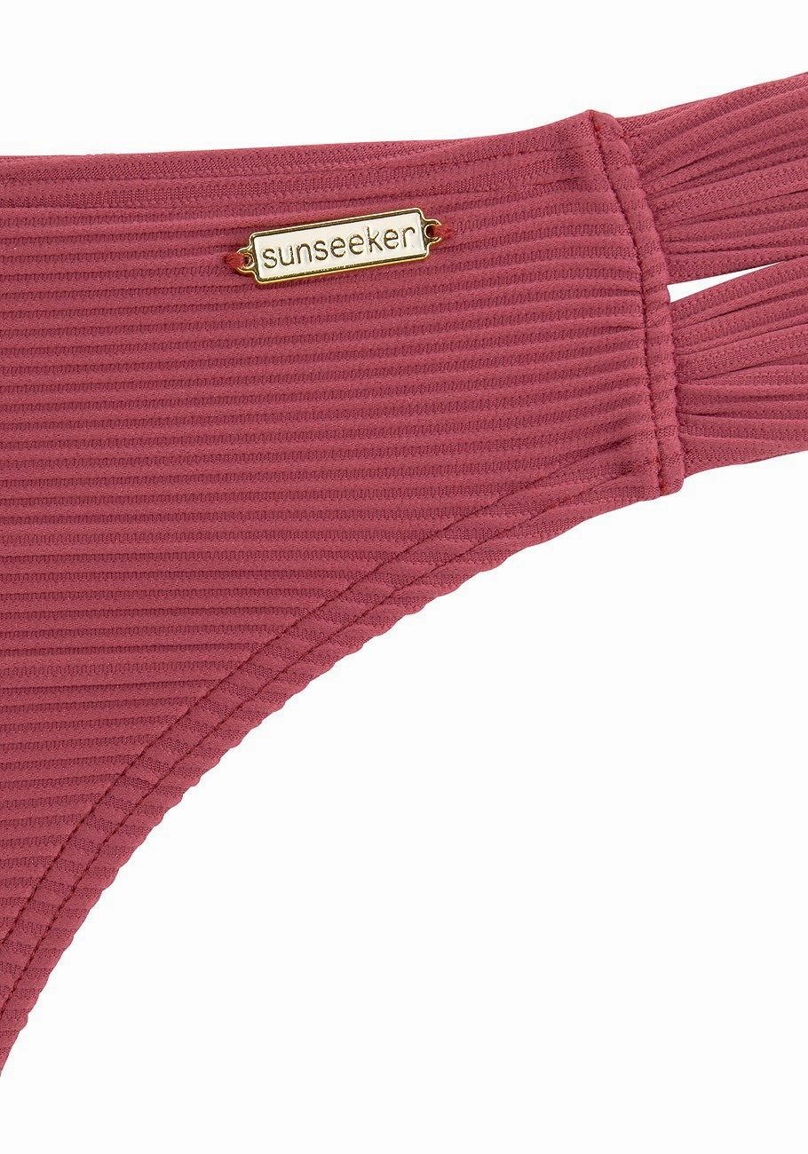 LASCANA Women's Strappy Classic Bikini Swim Bottom, Rust, 0