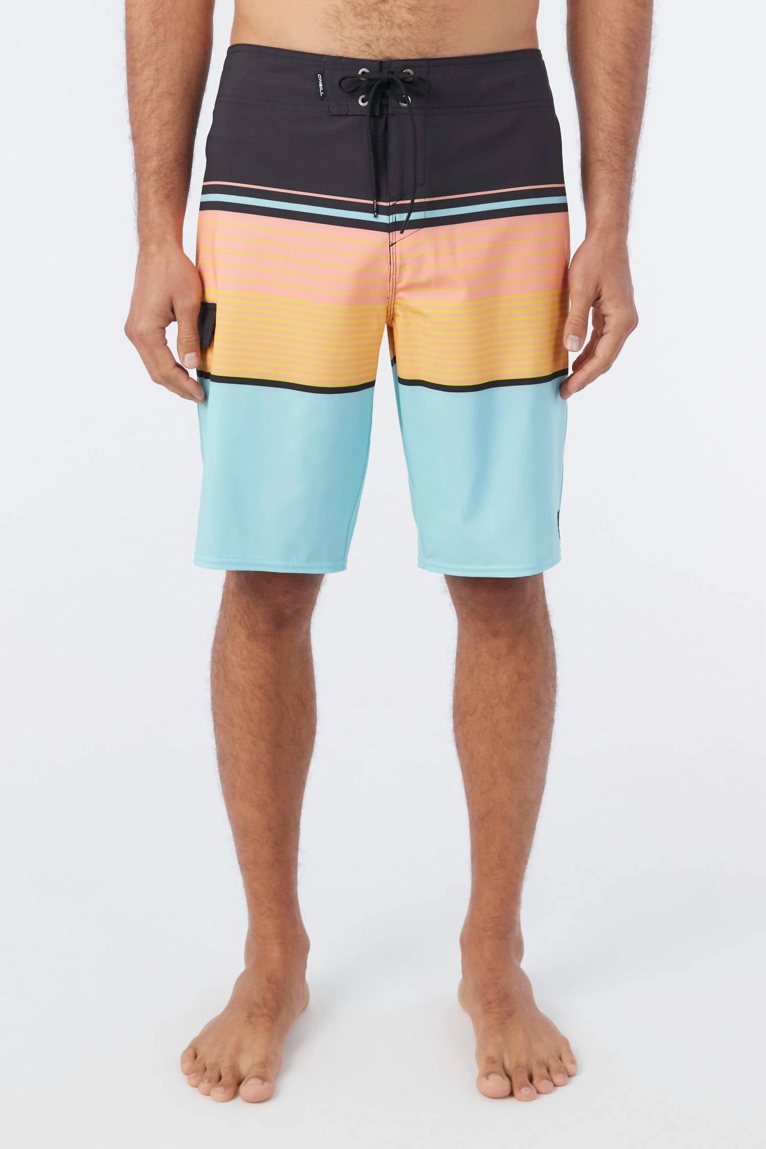 Lennox Stripe 21" Boardshorts In Turquoise
