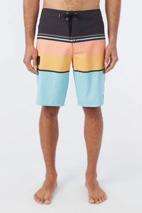 Lennox Stripe 21" Boardshorts In Turquoise