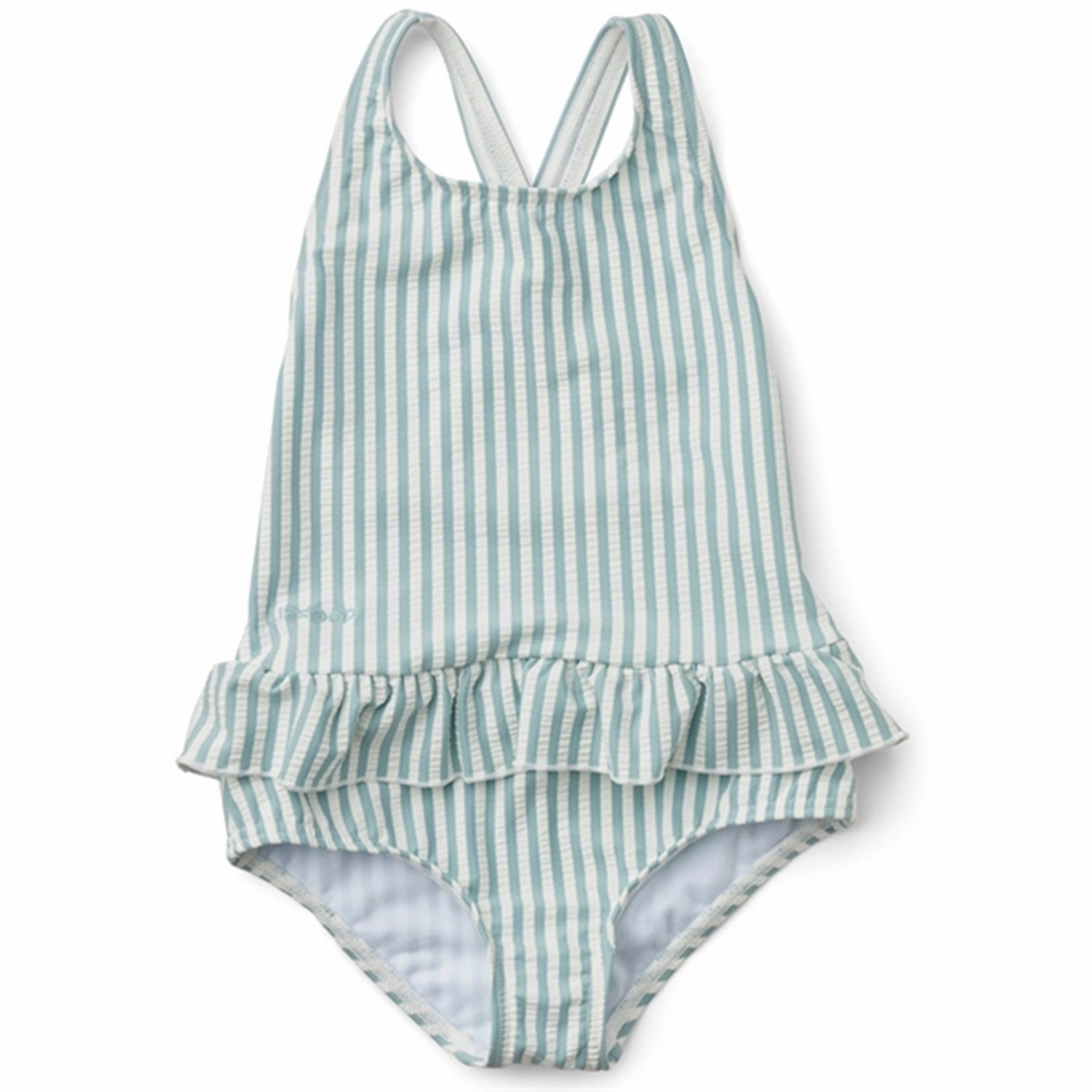 Liewood Amara Swimsuit Seersucker Stripe Sea Blue/White