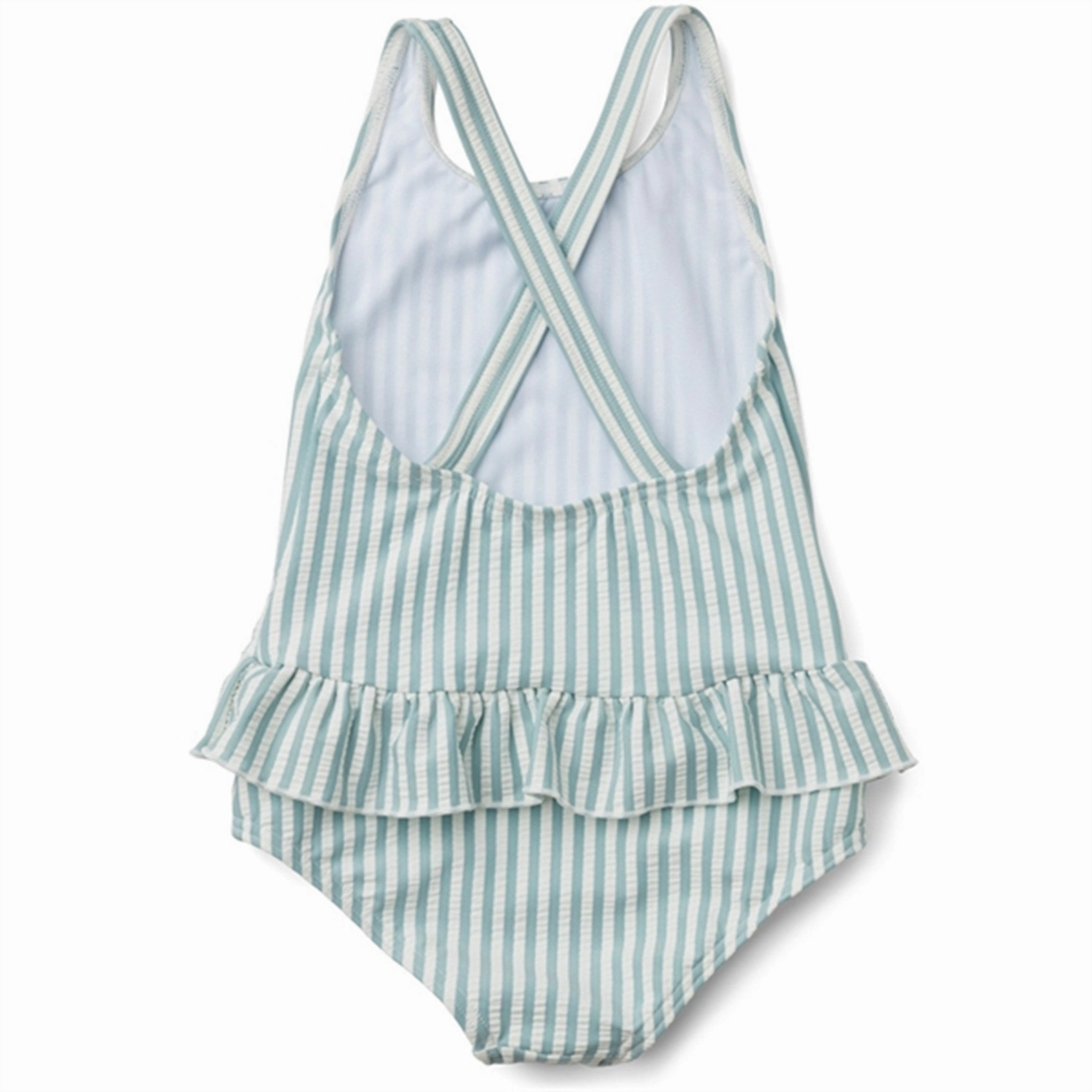 Liewood Amara Swimsuit Seersucker Stripe Sea Blue/White